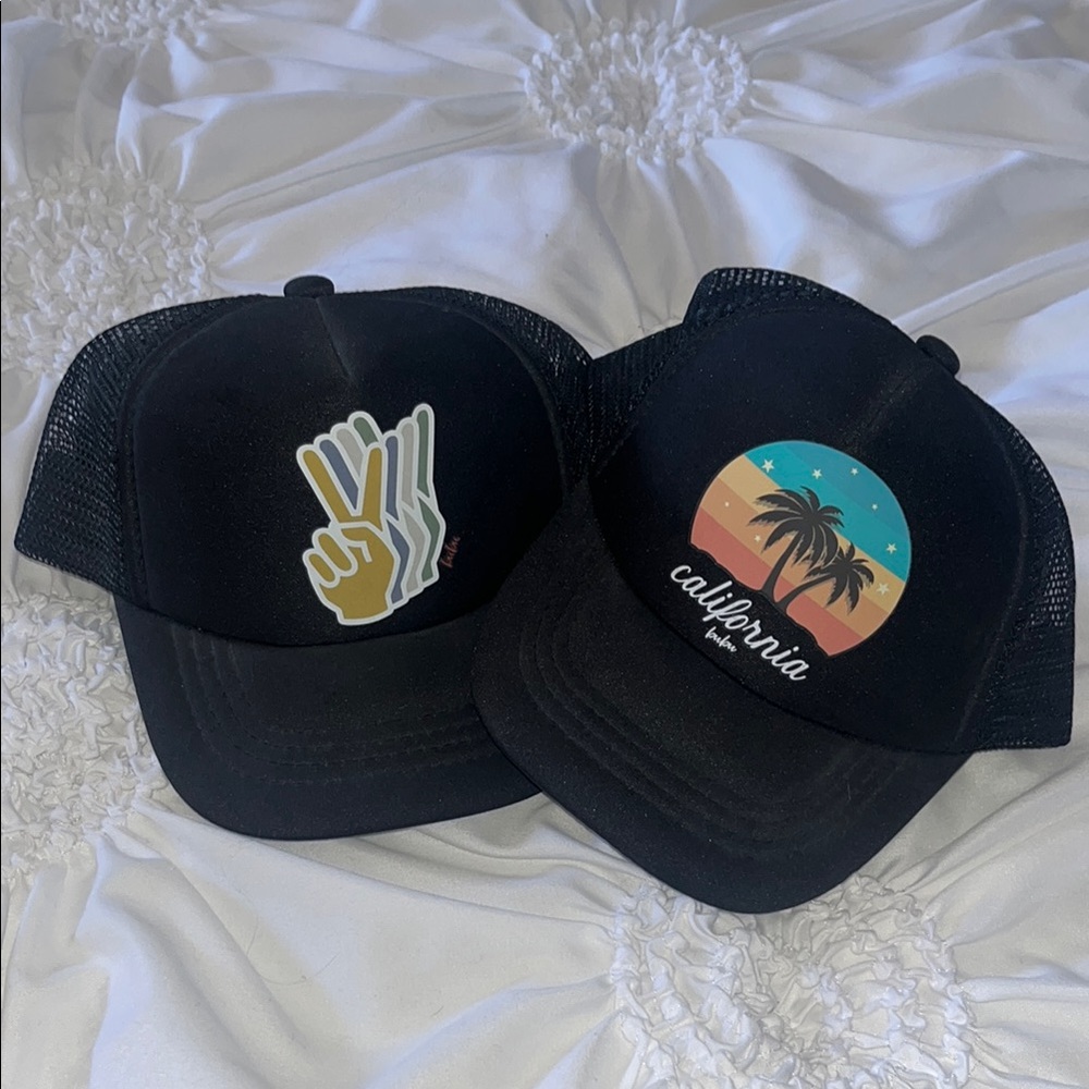 Black Kids' Trucker Hats Set